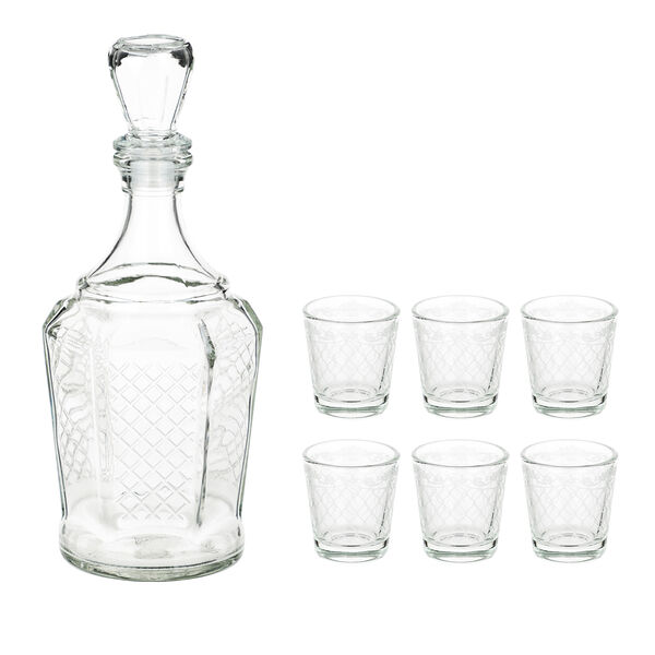 Набор графин 0,5л + 6 стопок 50мл, стекло