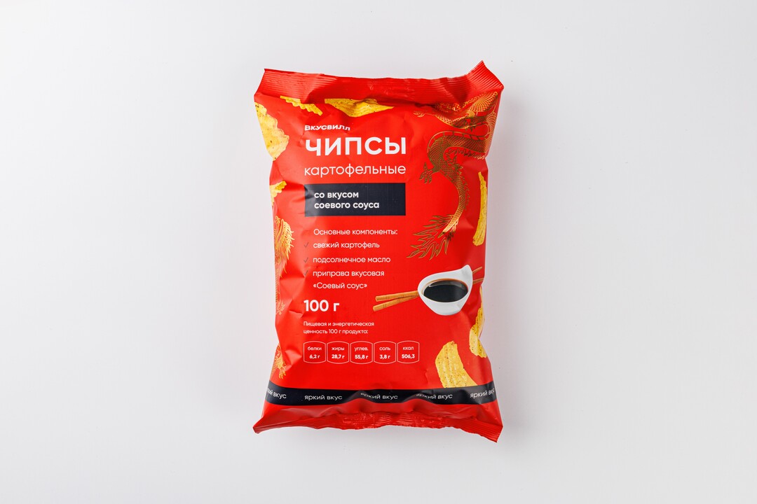 

Чипсы картофельные со вкусом соевого соуса 100 г