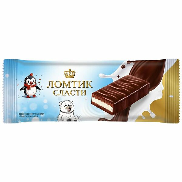 Пирожное Ломтик Сласти бисквитное с кремом в глазури 35 г