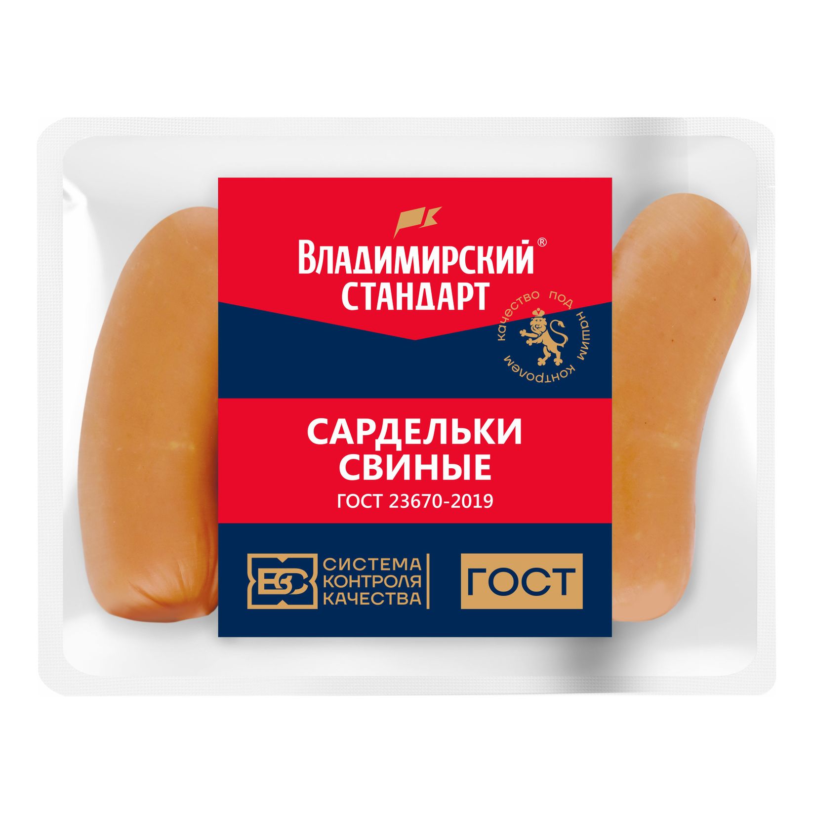 

Сардельки Владимирский стандарт Свиные ГОСТ, 500 г