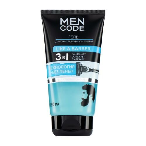 Гель для ультраточного бритья Men code Like a barber 150 мл