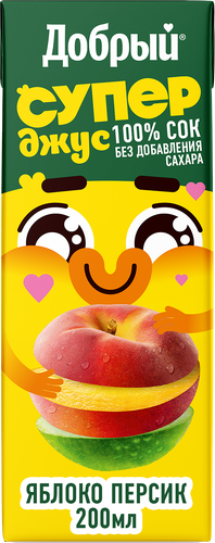 

Нектар Добрый персик, яблоко-персик 0.2 л