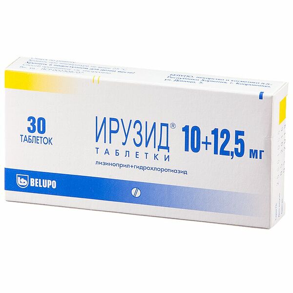 Ирузид таблетки 10 мг + 12.5 мг 30 шт