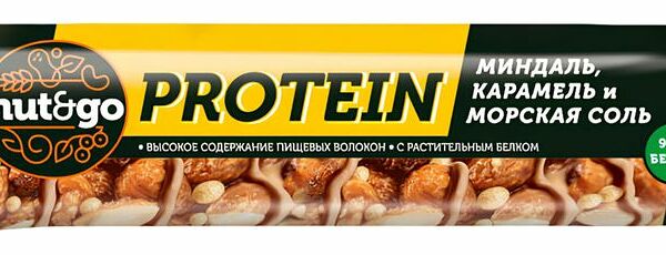 Батончик Nut & Go миндаль протеиновый