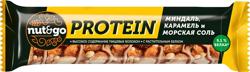 

Батончик Nut & Go миндаль протеиновый 40 г