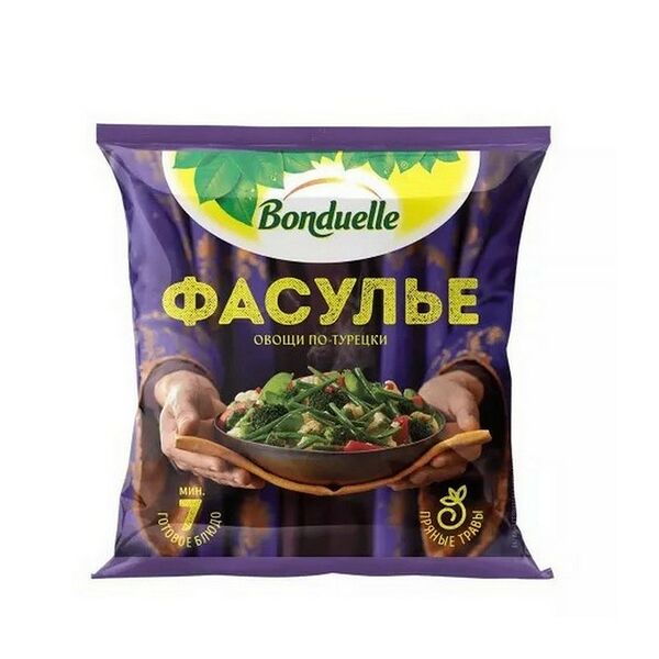 Овощная смесь быстрозамор Овощи по-турецки Фасулье 0,4кг Bonduelle
