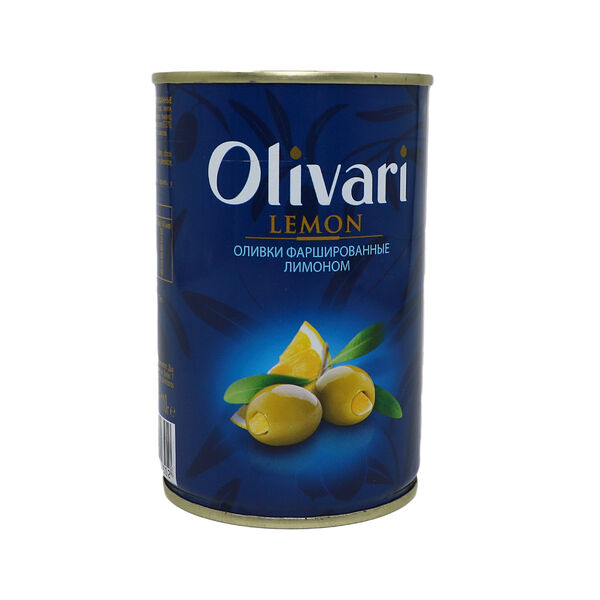 Оливки зеленые фаршированные лимоном Olivari  300г
