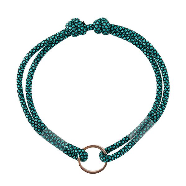 Шнурок для адресника из парашютного паракорда, размер 25-45 см бирюзовый