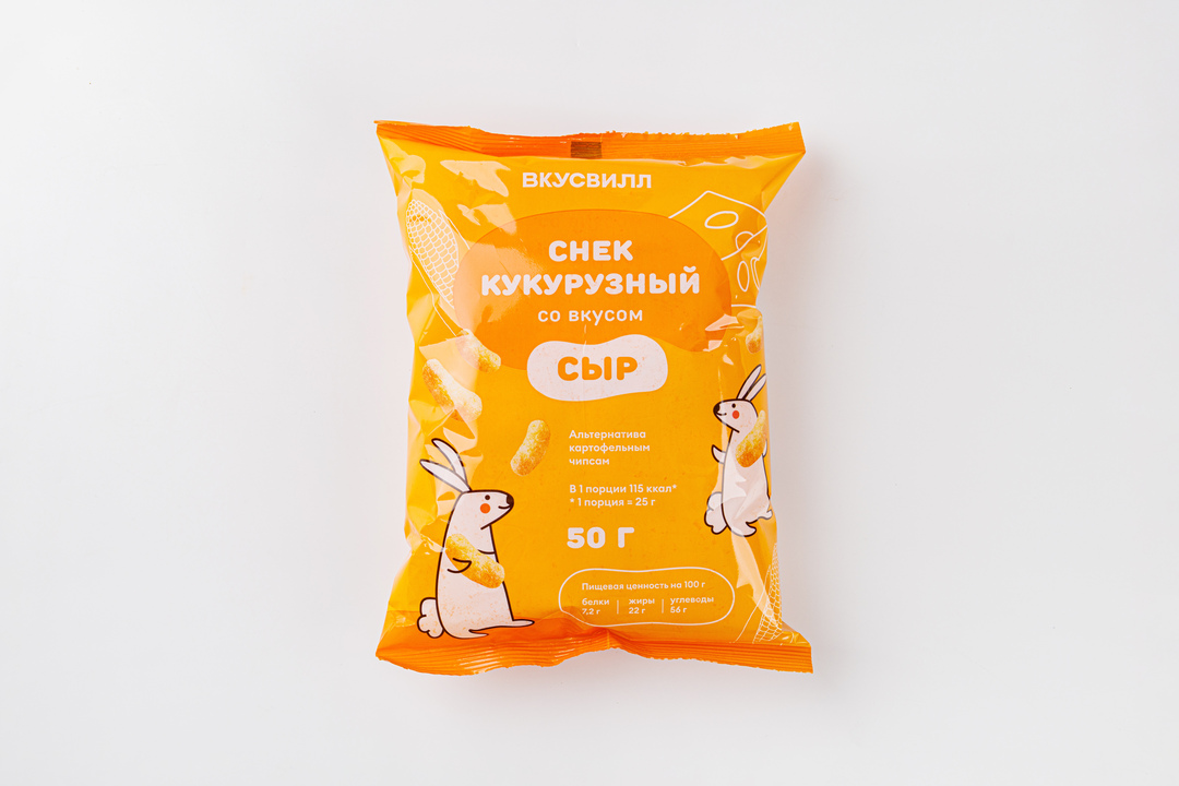 

Снек кукурузный Вкусвилл со вкусом сыр