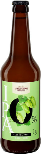 

Пиво светлое безалкогольное Василеостровская пивоварня Ipa нефильтрованное пастеризованное не более 0,5%, 0.45 л