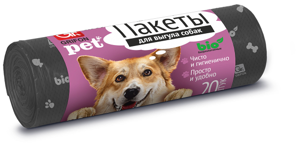 Пакеты для выгула собак Grifon Bio 20шт