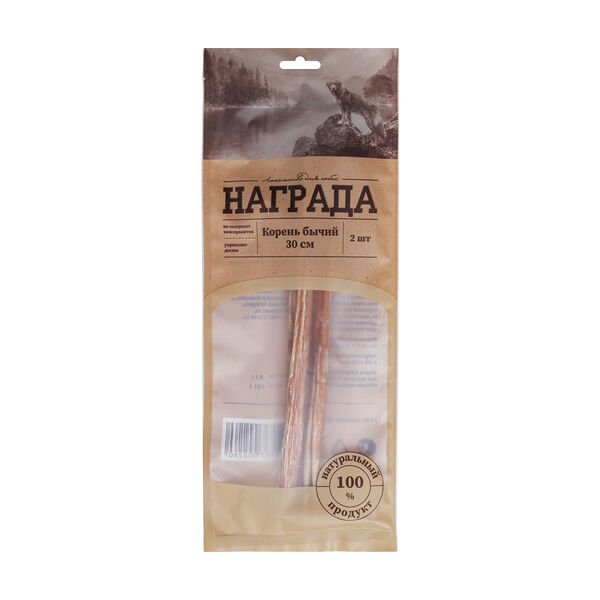 Лакомство для собак Корень бычий, 30 см, 2 шт.