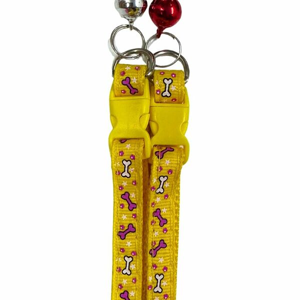 Ошейник косточки желтый