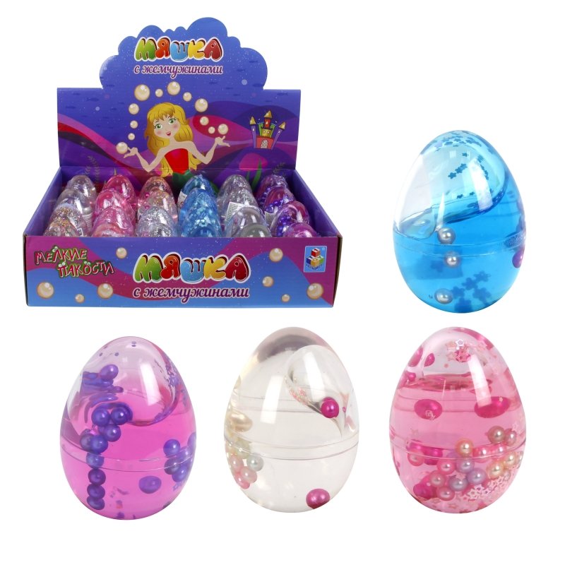 

Игрушка 1TOY Мелкие пакости, яйцо с жемчужинами,цвет в ассортименте, 1шт