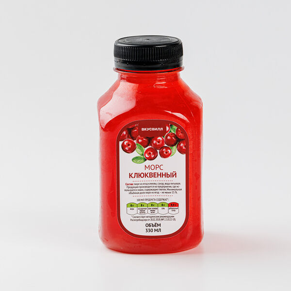 Морс клюквенный, кафе 0,33л