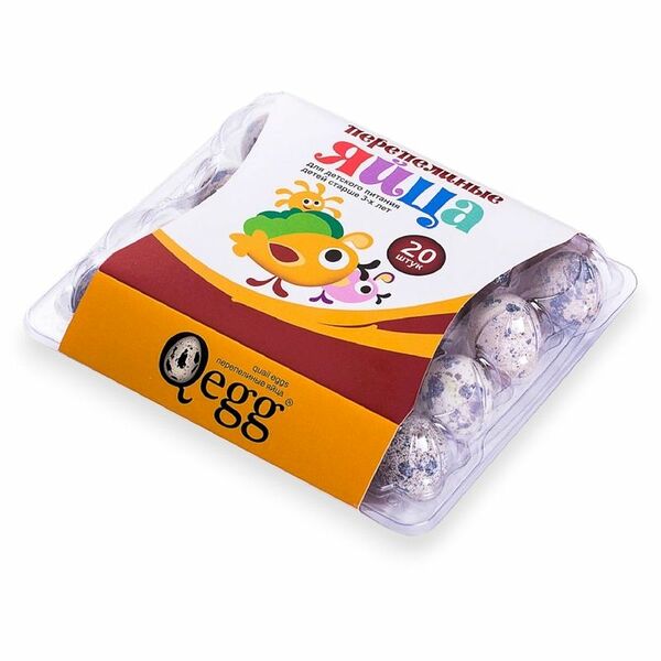 Яйца Qegg перепелиные столовые для детского питания, 20 шт