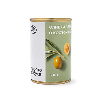 Оливки зелёные крупные с косточкой, «Просто Азбука»