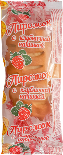 

Пирожок Псковский хлебокомбинат с клубничной начинкой 45 г
