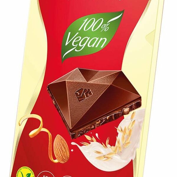 Продукт RED Delight веганский шоколадный с овсяным молоком, миндалем и апельсином 85 г