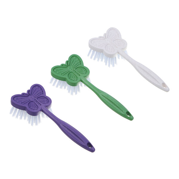 Щетка бабочка с длинной ручкой Vetta, полипропилен, полиэтилентерефталат, 19,5х7,5х3,5 см, в ассортименте 3 цвета, 1 шт