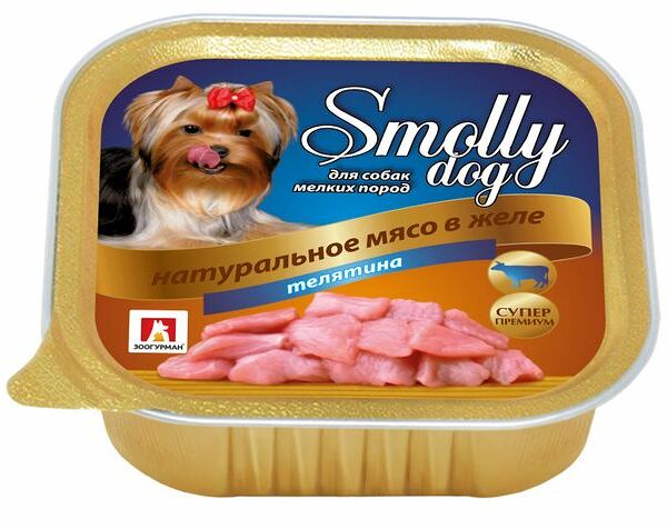 Корм для собак мелких пород Smolly Dog Телятина в желе, 100 г