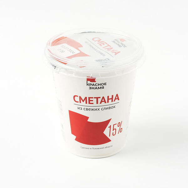 Сметана Красное Знамя 15% 300г