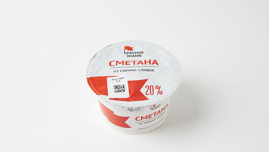 Сметана Красное знамя мдж 20% 180г