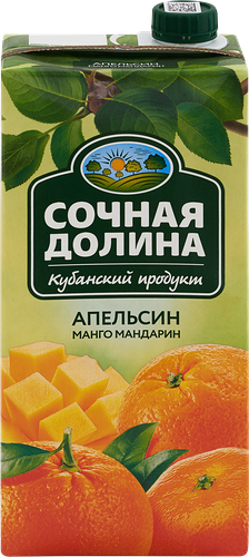 Напиток сокосодержащий Сочная долина из апельсинов, манго и мандаринов 0.95 л