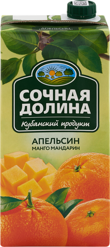 

Напиток сокосодержащий Сочная долина из апельсинов, манго и мандаринов 0.95 л