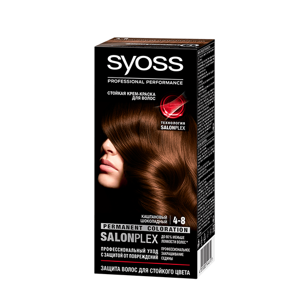 Краска для волос Syoss Каштановый шоколадный 4-8, 115мл