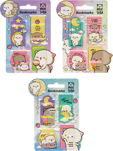 

Закладки магнитные Meshu Cute Kittens для книг 4 шт. 1 упаковка дизайн в ассортименте