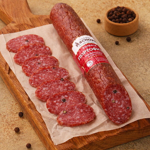 Колбаса Портофино сырокопченая полусухая МясновЪ от КуулКлевер, вес