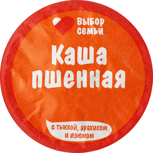 

Каша пшенная Выбор семьи с тыквой, арахисом и изюмом, 43 г