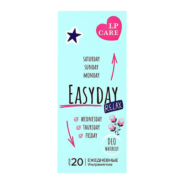 Прокладки ежедневные `LP CARE` DEO WATERLILY 20 шт