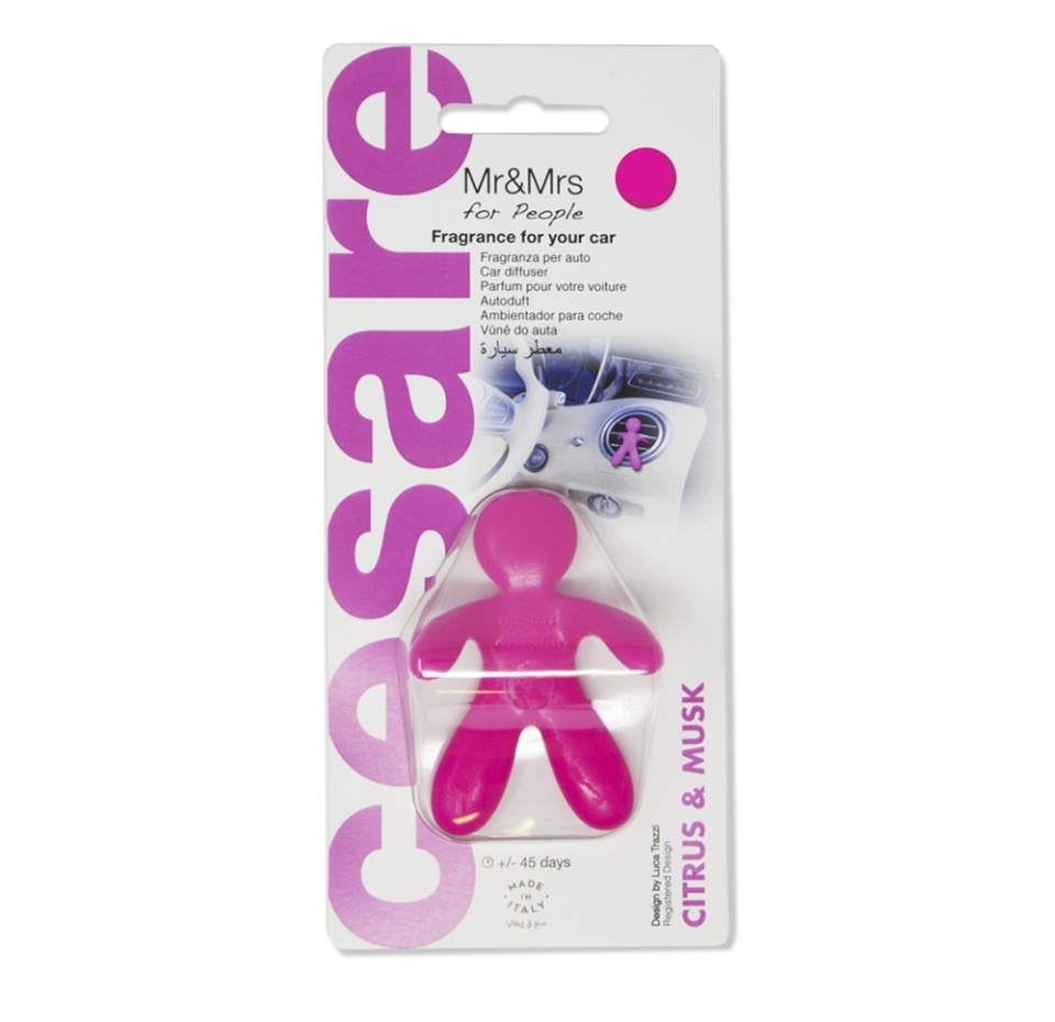 

Ароматизатор для автомобиля Mr&Mrs Fragrance Cesare cistrus&musk фуксия Италия