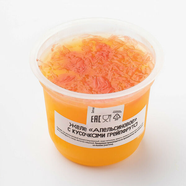 Желе ВкусВилл Апельсиновое с кусочками грейпфрута
