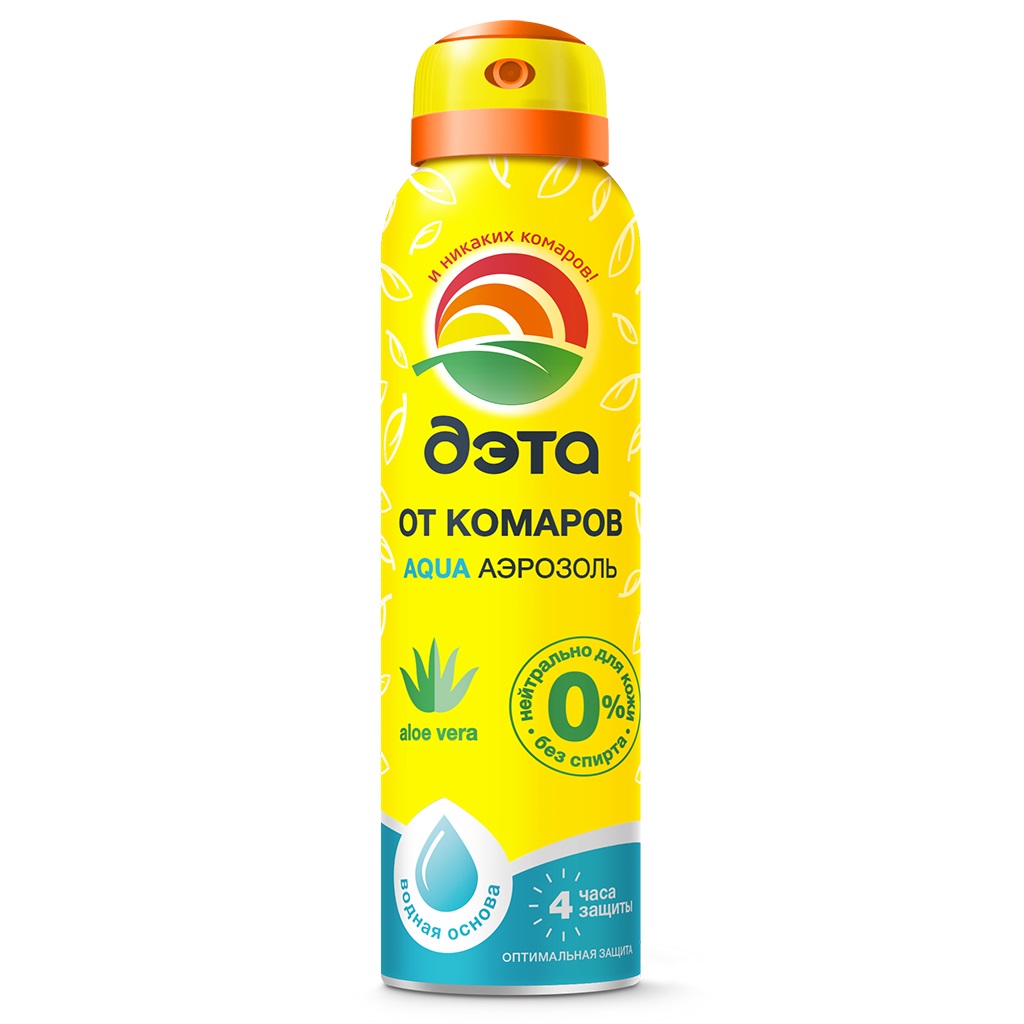 

Аэрозоль Дэта Аква от комаров Алоэ Вера 150 мл