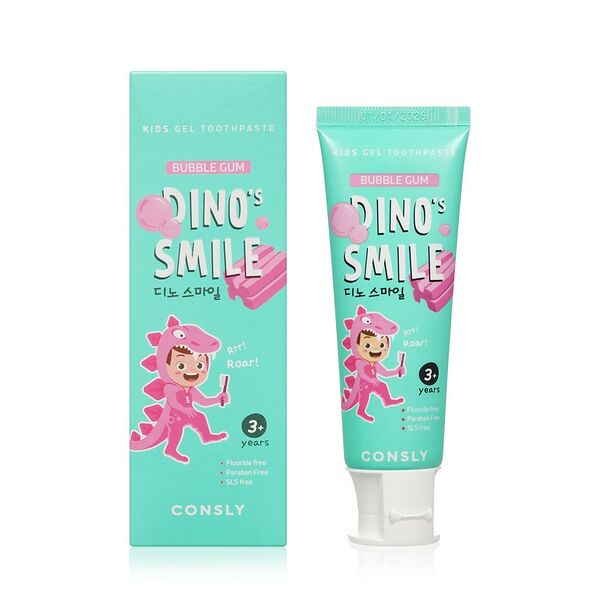 Зубная паста Consly Dino's Smile c ксилитом и вкусом жвачки гелевая детская 60 г