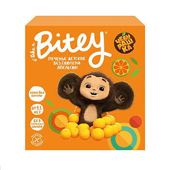 Детское печенье Take a Bitey Апельсин от 1,5 лет 125 г