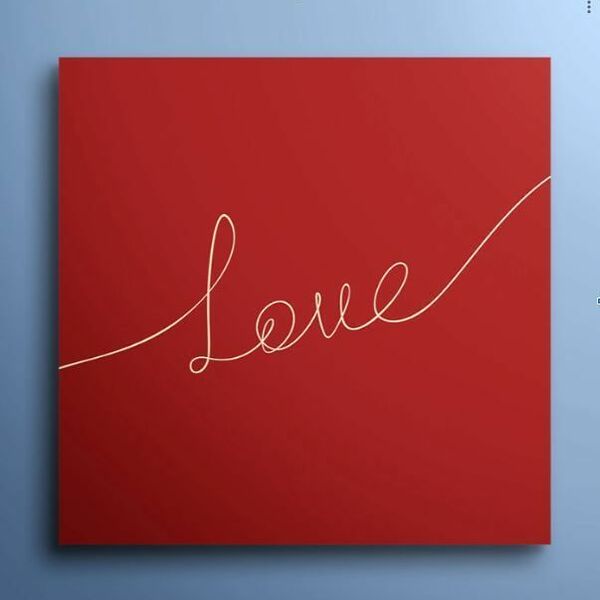 Мини-открытка 8*8 см  Love 