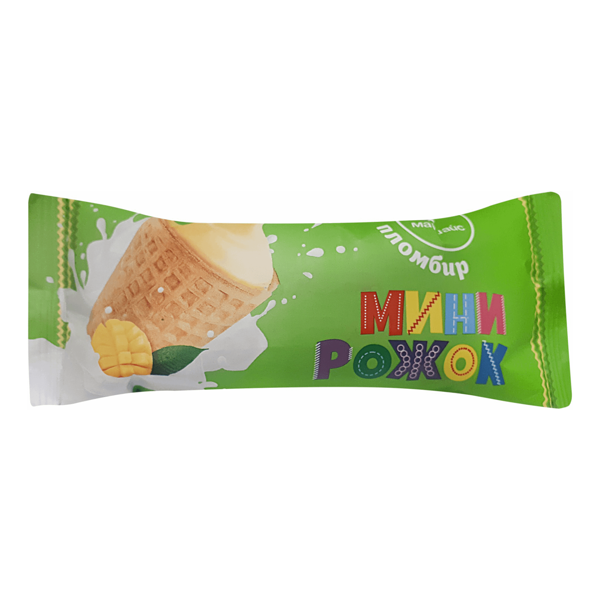 Мороженое Мариайс мини рожок пломбир манго, 25г