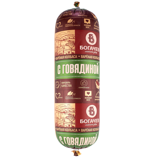 

Колбаса вареная Богачев с говядиной вес