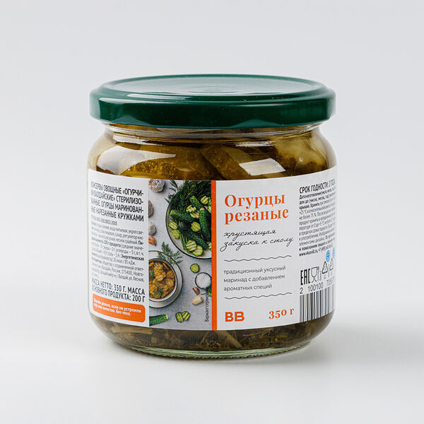 Огурцы ВкусВилл резаные маринованные