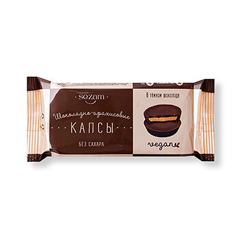 Шоколадно-арахисовые капсы Sezam в темном шоколаде