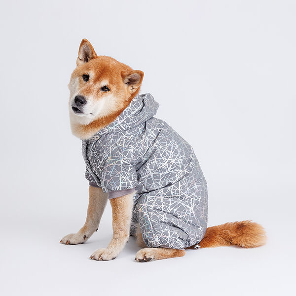 Комбинезон светоотражающий для собак, 2XL, цветные линии