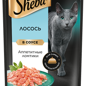 Влажный корм для кошек Sheba Ломтики в соусе с лососем, 75г