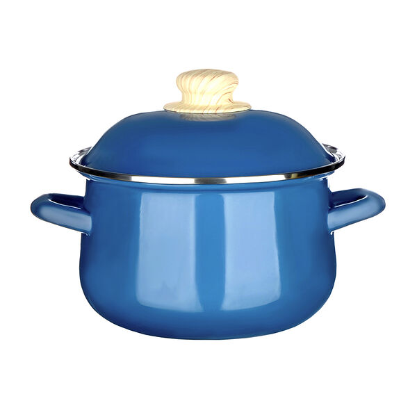 Vetta глянец кастрюля эмалированная, 18см, 2,0л, синий