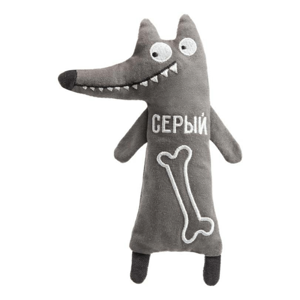 Игрушка для мелких собак мягкая Triol Серый волк 15х19 см