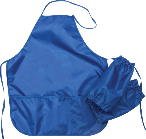 Фартук для труда ARTSPACE синий, с нарукавниками, 3 кармана, 54х45см