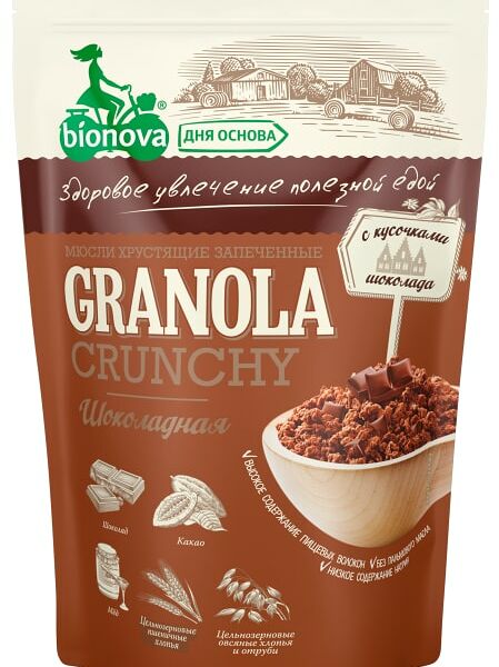 Мюсли Bionova Шоколадные запеченные 400г